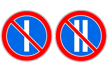 Знаки «Стоянка запрещена по нечетным / четным числам месяца»